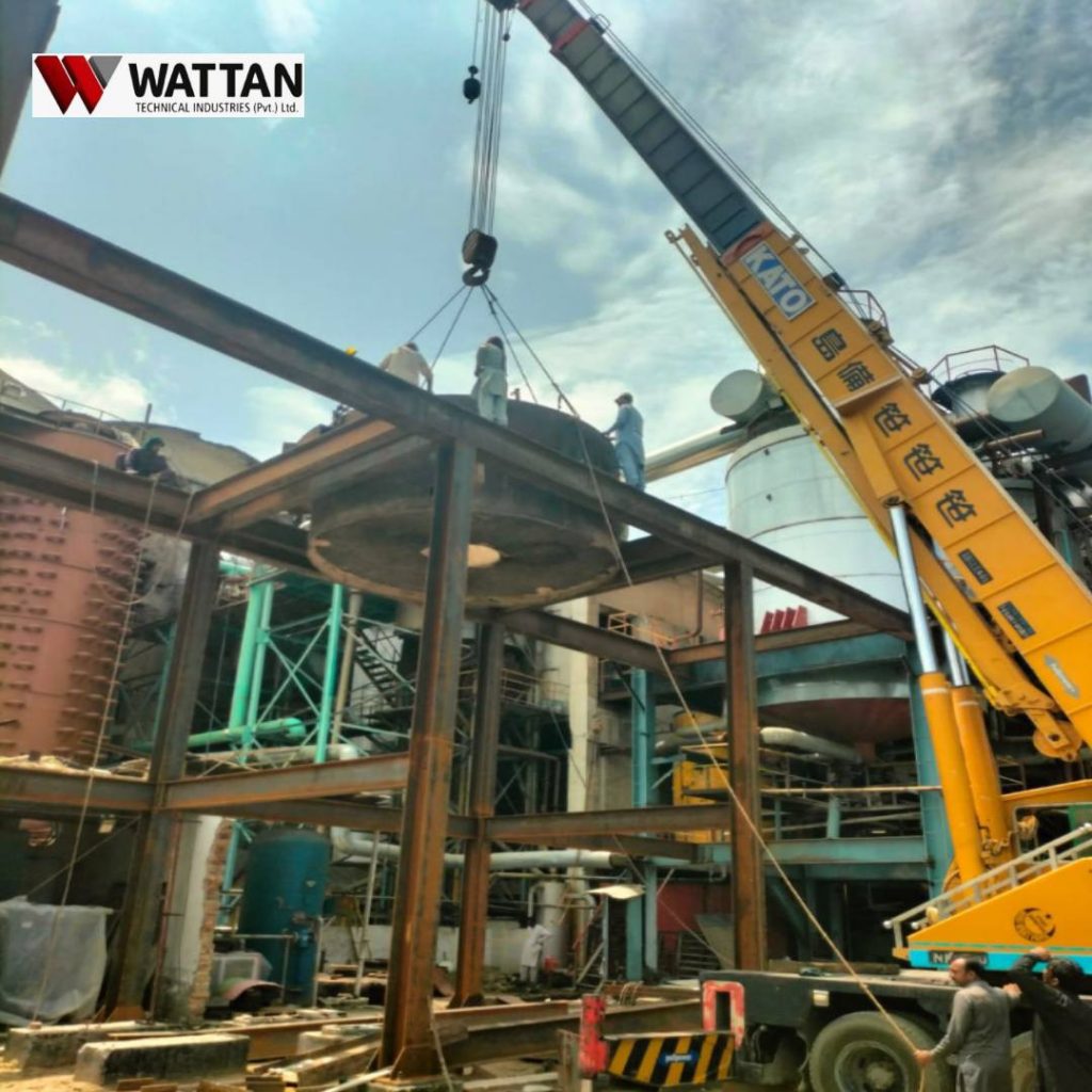 Erection of “Evaporator” in Jauharabad Sugar Mills.